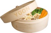 YUGN Stoommandje Bamboe Dumpling Dim Sum - Duurzaam - 1 laags - Stoommand geschikt voor kookpan en steelpan - Cadeautip