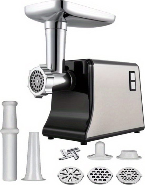 Foto: Vleesmolen gehaktmolen meat grinder elecktrisch machine foodprocessor meat mincer keukenmixer keukenmachine 11 delig