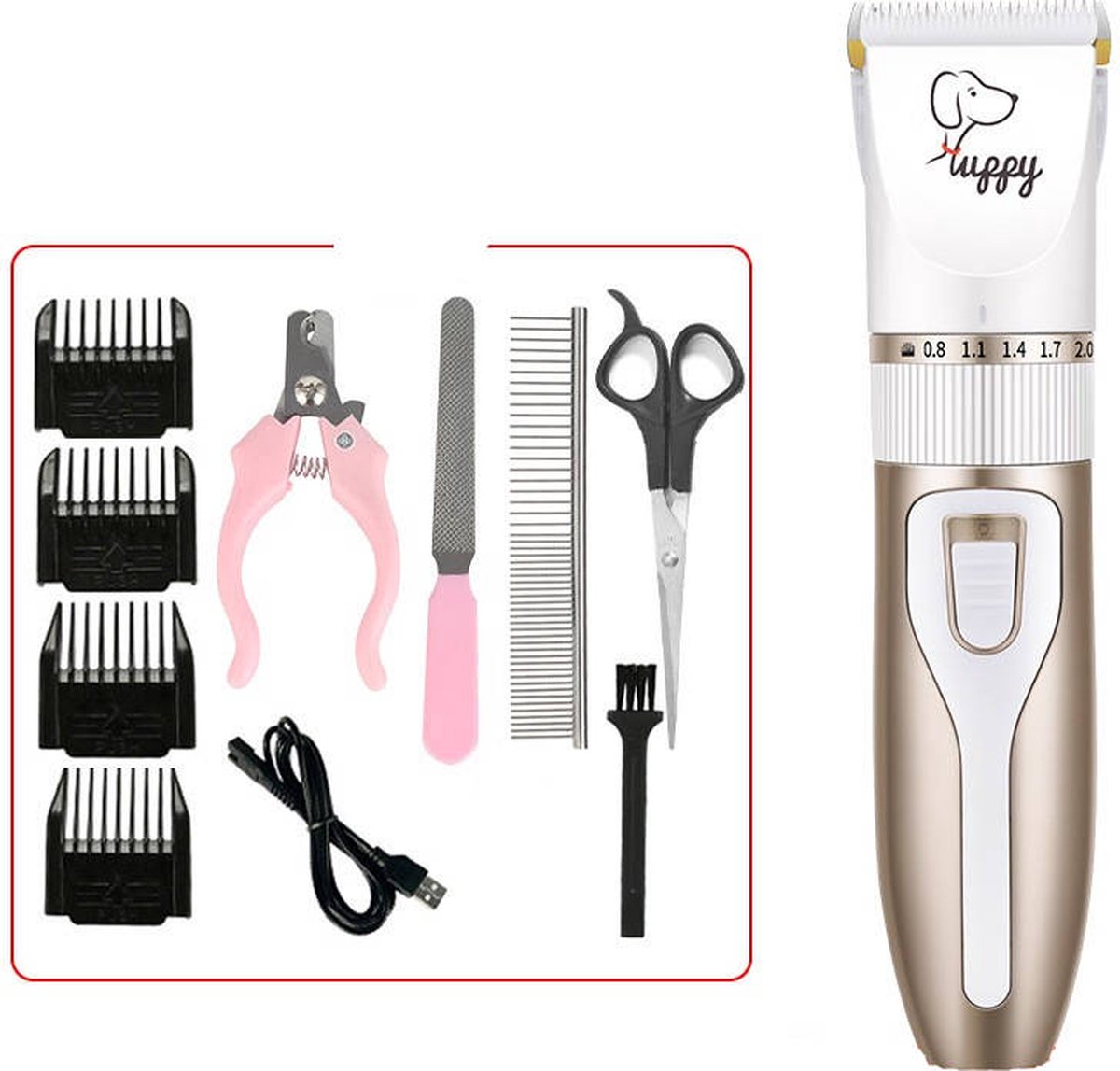 Professionele Dierentondeuse Scheerapparaat voor Honden en Katten