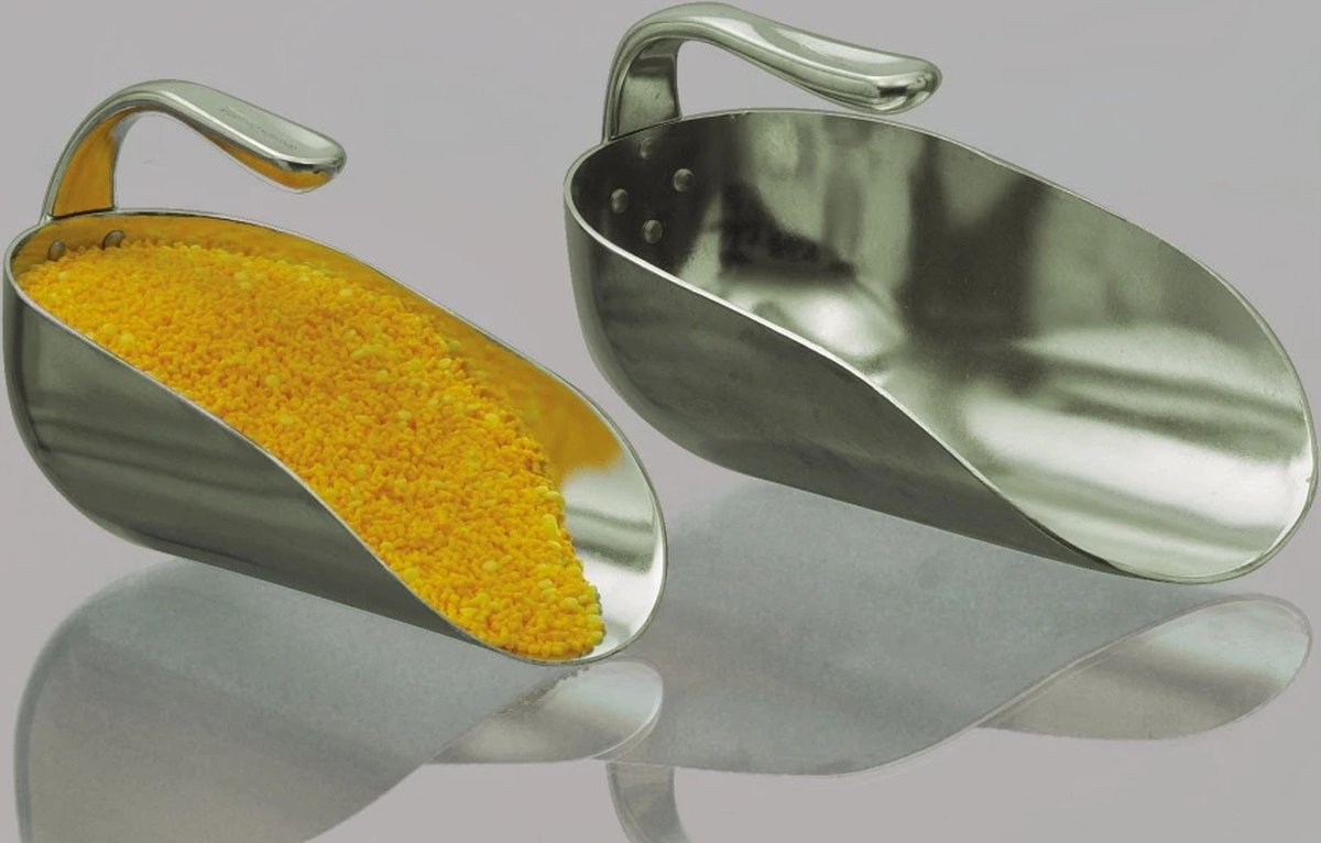 Wilesco - pelletschep - aluminium - handvat easy - voerschep - meelschep