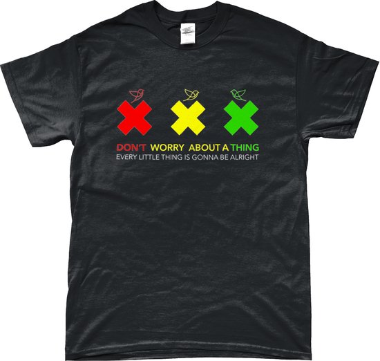 Ajax Shirt - Bob Marley - T-Shirt - Amsterdam - 020 - Voetbal - Artikelen - Zwart - Unisex - Regular Fit - Maat L