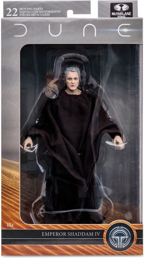 McFarlane Toys Dune: Part Two Empereur Shaddam IV Figurine d'action de 17,8 cm – Empereur Padishah incroyablement détaillé avec ultra articulation, cape de produits doux et carte d'art de collection