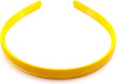 Diadeem siliconen smal geel