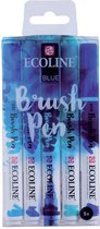 Brushpen Talens Ecoline set-bleu blister de 5 pièces cul - 3 pièces