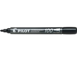Pilot - Viltstift PILOT SCA-100-B rond 1mm zwart | 12 stuks