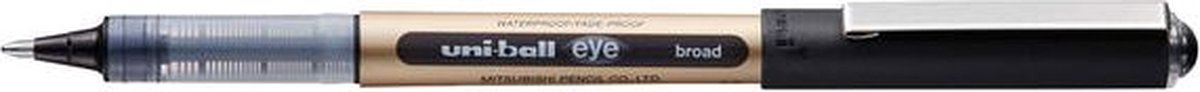 Liquid ink ballpoint pen Uni-Ball Rollerball Eye Broad UB-150 Zwart 12 Stuks