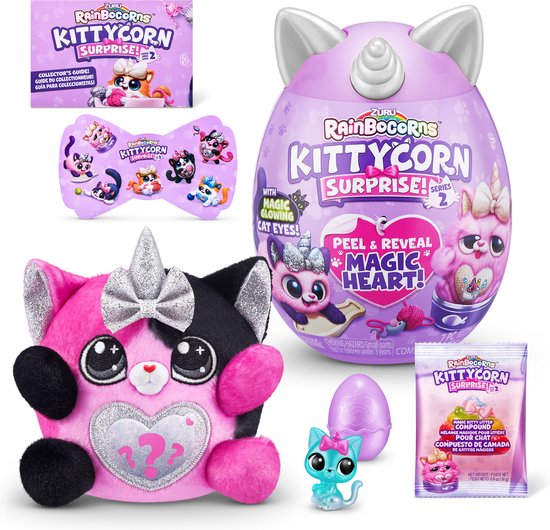ZURU - RAINBOCORNS - KittyCORN Surprise - verrassingsei pluche kitten - pluche dier om te verzamelen - 9259SQ1