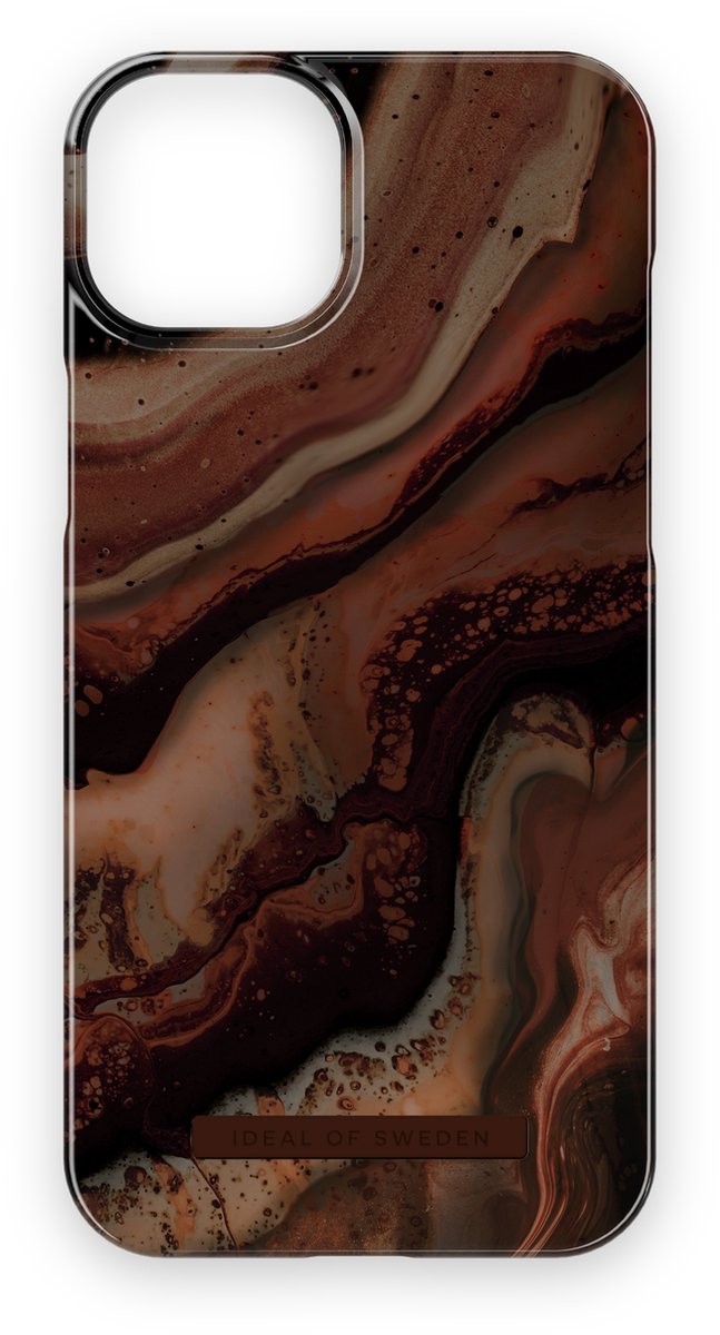 iDeal of Sweden Fashion Case MagSafe iPhone 15 Plus Dark Amber Marble