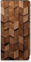 Book Wallet Case geschikt voor Samsung Galaxy A53 Wooden Cubes
