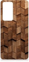 Bumper Hoesje geschikt voor Xiaomi 12T | 12T Pro Wooden Cubes