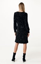 Sequins Fake Wrap Jurk Dames - Zwart - Maat S