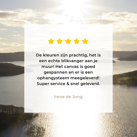 Le soleil brille sur le Loch Lomond en Ecosse Toile 120x80 cm - Tirage photo sur toile (Décoration murale salon / chambre)