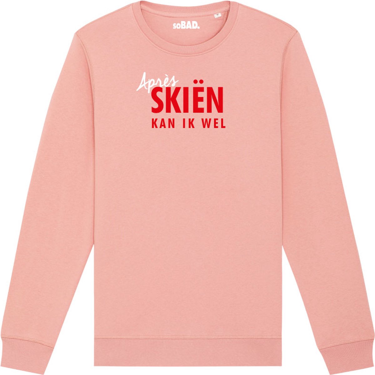 Wintersport sweater canyon pink XXL - Après skien kan ik wel - soBAD. | Foute apres ski outfit | kleding | verkleedkleren | wintersporttruien | wintersport dames en heren