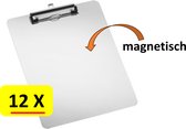 12 x Klembord Aluminium - Magnetisch - Office Basics - A4