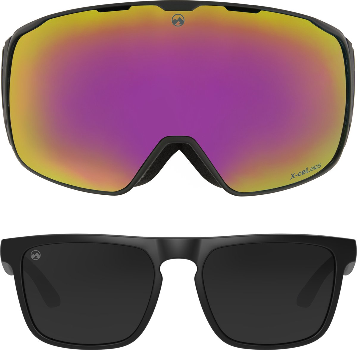 MowMow® ICON - Skibril + BONUS lens + zonnebril | Magnetisch | TurboLock | Case | Anti-fog | Unisex | UV400