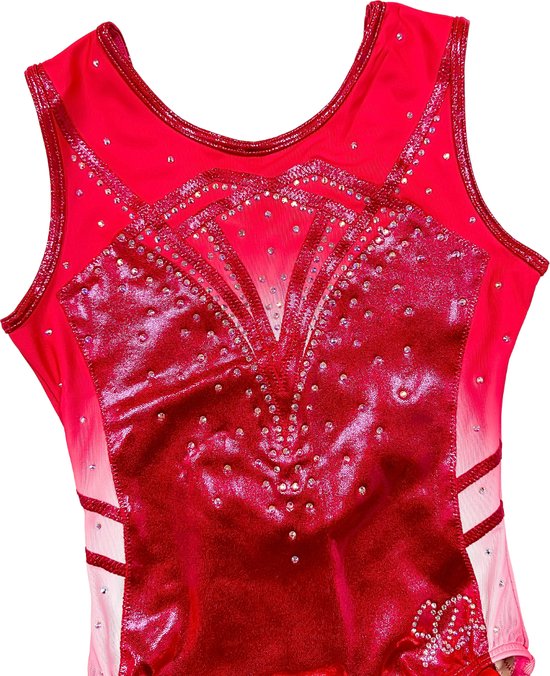 Sparkle&Dream Turnpakje Yara Roze - Maat INT 110/116 - Gympakje voor Turnen, Acro, Trampoline en Gymnastiek