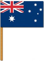 Luxe zwaaivlag Australie - 30 x 45 cm - op stok - landen versiering/feestartikelen