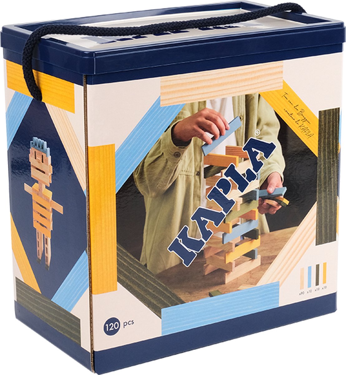 KAPLA - KAPLA Barrel - Constructiespeelgoed - 3 kleuren - 120 Plankjes