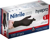 Handschoenen Nitrile poedervrij small, hy@pro black 10 x 100pcs.-regianebeauty.nl