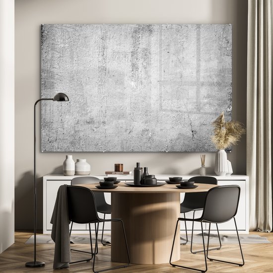 Peinture sur Verre - Béton - Grijs - Motif - 180x120 cm - Peintures sur Verre Peintures - Photo sur Glas