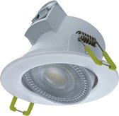 Downlight Integral LED Ø8,7cm 5,5W 550lm 4000K 38° Dimmable IP44 30 degrés inclinable | Tapis de scie 6,8 cm