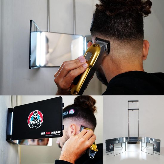 Handspiegel met handvat, spiegel voor kappers en voor het knippen van haar, kapsalon