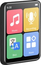 MP3 Speler Bluetooth 64GB - 2.0'' TFT Screen - MP4 speler met Touchscreen - Bluetooth 5.2 - D2 - Zwart