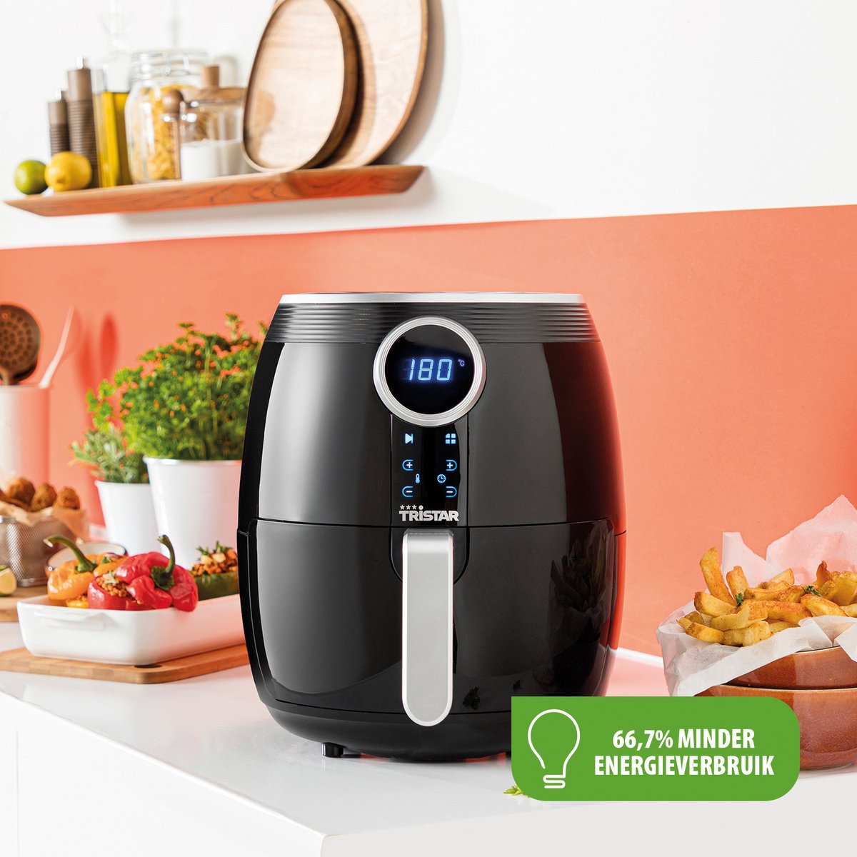 Afbeelding 2 van Tristar FR-6956 - Airfryer XL - 4,5L - 8 Bakprogramma's - PFAS-vrij