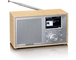 Lenco Radio op Batterijen - Compacte DAB FM Radio - Bluetooth - Houten behuizing - DAR-017WD - Noodradio - Noodpakket - Hout