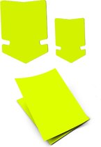 Reclame Kaarten Set- Geel - 100 Stuks - Fluo Geel- Karton - Papier