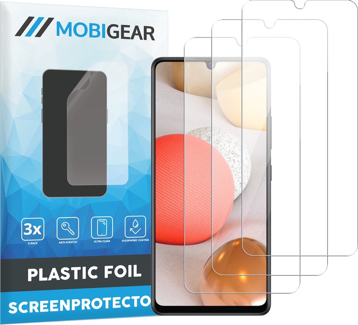 Mobigear Screenprotector geschikt voor Samsung Galaxy A42 | Mobigear Screenprotector Folie - Case Friendly (3-Pack)