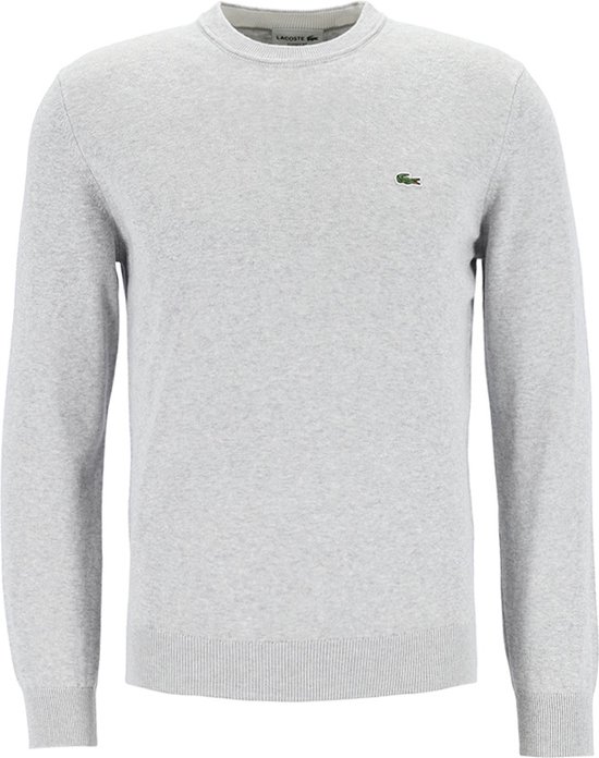 Lacoste O-hals sweater small logo grijs - 4XL