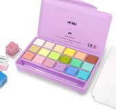 MIYA HIMI - Gouache - set van 18 Pastel kleuren 30g - Lila