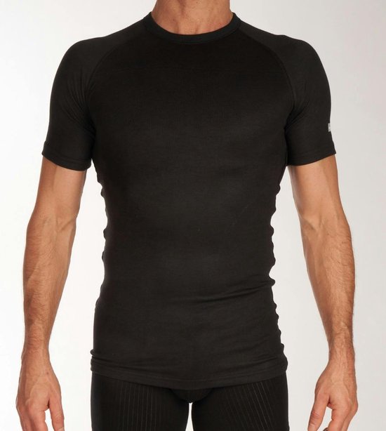 Ceceba T-shirt ronde hals/Thermische shirt Zwart Polyester
