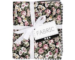 Creativ Company Patchwork Stof 45x55 cm Zwart 4 stuks