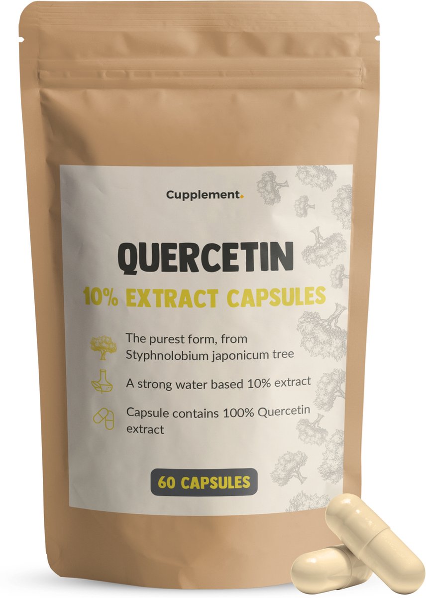 Goedkoopste Cupplement Quercetine 10 1 Extract 500MG 60 Vegan Capsules – Hooggedoseerd voor Immuun & Ontstekingen – Geen Poeder, 250MG, 1000MG, Zink, Vitamine C, Broomhexine of Bromelain – Quercetin Quercitine – Superfood Supplement – 30 Dagen Voorraad
