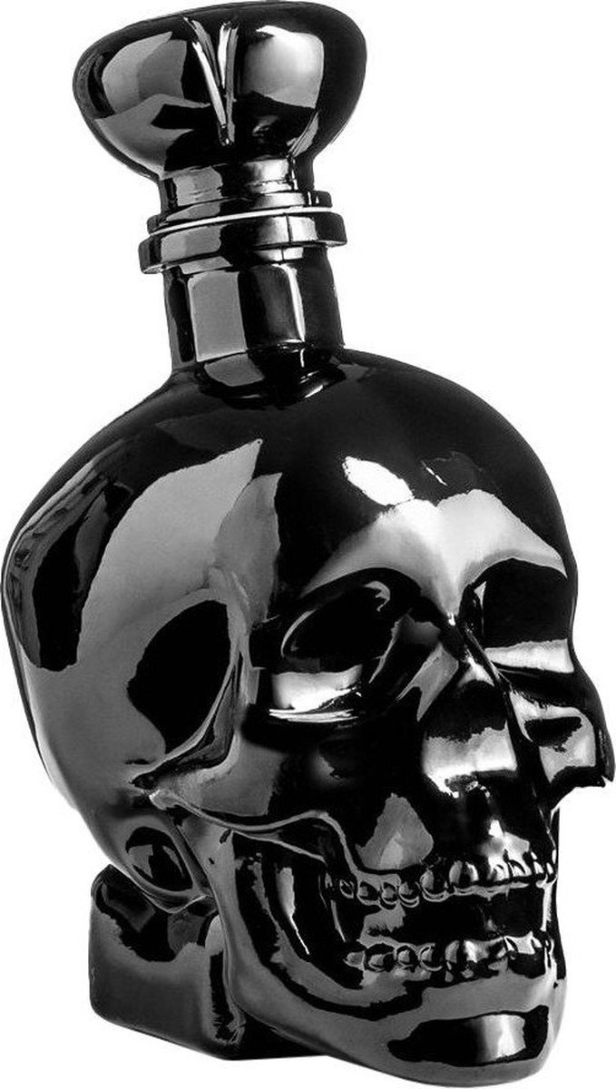 Zwarte Skull Bottle - Whiskey karaf van kristal - Doodshoofd - 750 ml