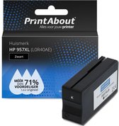 PrintAbout huismerk Inktcartridge 957XL (L0R40AE) Zwart Hoge capaciteit geschikt voor HP