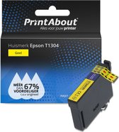 PrintAbout huismerk Inktcartridge T1304 Geel geschikt voor Epson