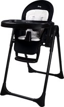 Ding Laze Kinderstoel - Zwart - Inklapbaar - Incl. tafelblad en veiligheidsriempje