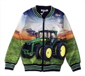 Kinder vest met tractor trekker maat 146/152 full color print kleur groen zeer mooi!