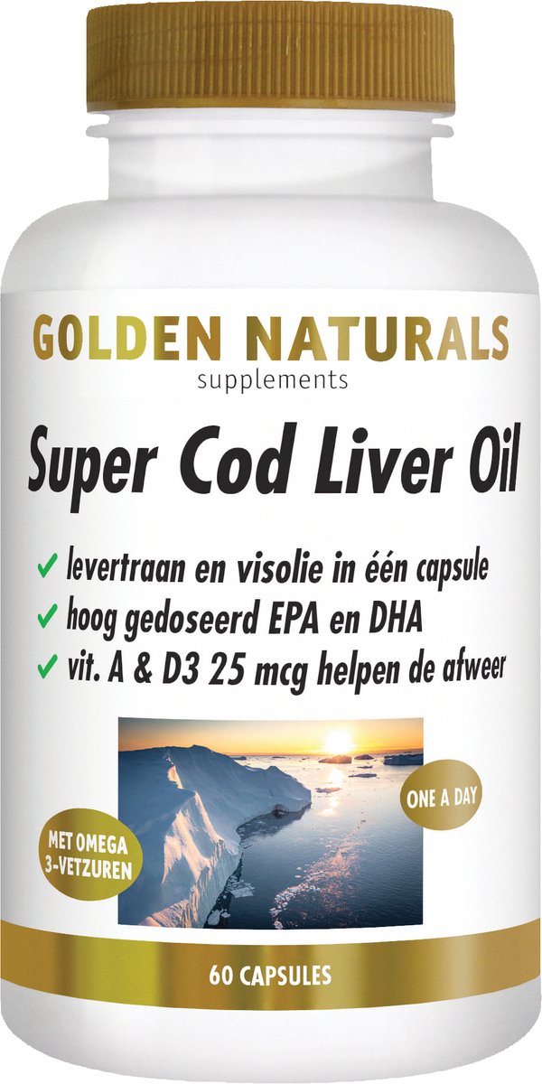 Goedkoopste Golden Naturals Super Cod Liver Oil (60 softgel capsules