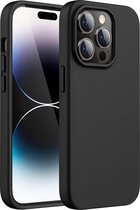 Podec Telefoonhoesje Zwart Geschikt voor iPhone 14 pro Max Hoesje En Screenprotector Beschermglas