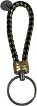 Gevlochten Sleutelhanger - Braided Key Chain - Zwart/Goud