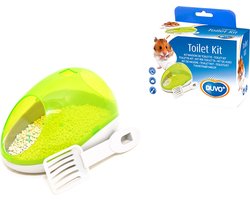 Duvoplus - Knaagdierenvoer - Knaagdier - Hamstertoilet Kit Groen - 1st