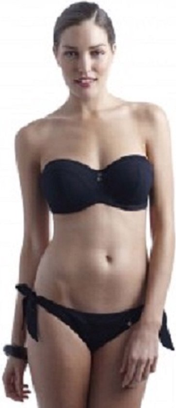 Panache - -Anna - strapless bandeau bikini set - Zwart - maat 75D + S