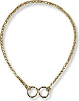 Topmast Slangenketting - Halsband Hond - Goud - 70 cm - 5.0 mm - Slipketting - Sliphalsband - Voor Honden