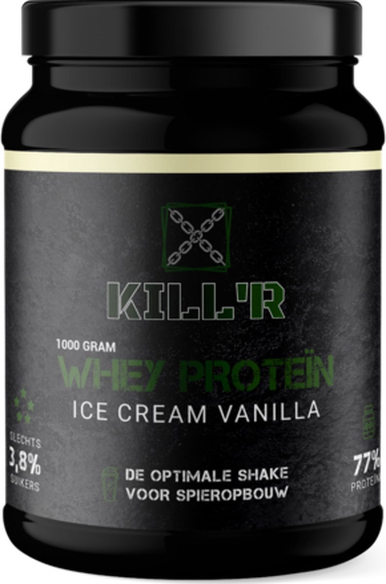 Kill'r - Whey Protein Eiwitshake - Ice Cream Vanille Proteine Poeder 1000 Gram