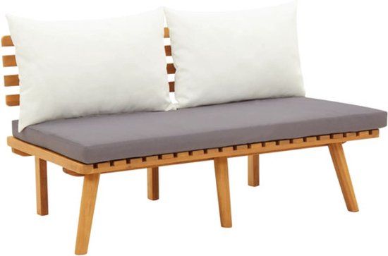 vidaXL Ensemble de salon 9 pièces avec coussins Bois d'acacia massif - Ensemble de salon - Ensembles lounge - Ensemble de jardin en bois - Ensemble de pelouse