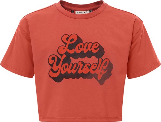 LOOXS 10sixteen 2231-5413-377 Meisjes T-Shirt - Maat 128 - rood van 95% cotton 5% lycra